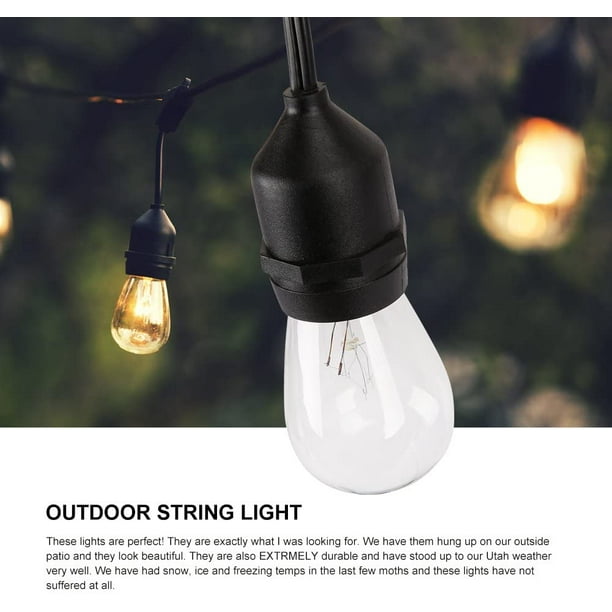 Details about 2-Pack 48FT LED Outdoor String Lights for Patio Commercial Grade LED Edison B... Details about 2-Pack 48FT LED Outdoor String Lights for Patio Commercial Grade LED Edison B...